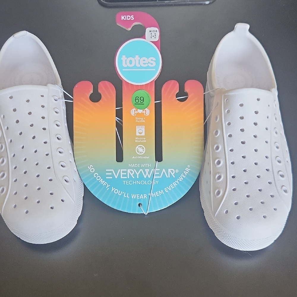 Totes Kids White Sneakers